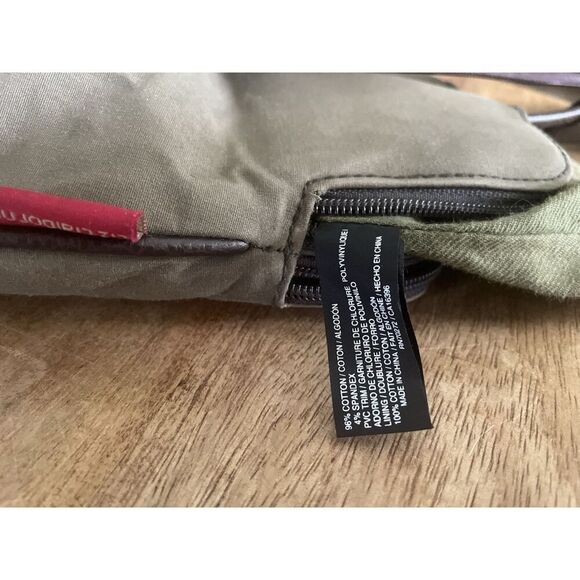 Liz Claiborne Olive Green Crossbody Mini Backpack Double Zip Compartments 9”x7” - Picture 6 of 11